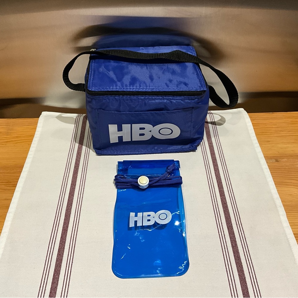 NOS HBO Blue Mini Cooler Lunch Bag & Phone / Wallet Dry Bag